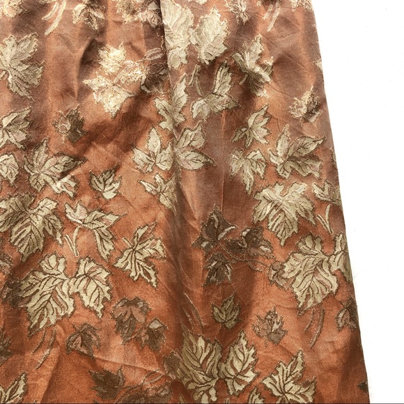 4 Anthropologie Molly New York Gold Leaf Dress - Picture 3 of 10